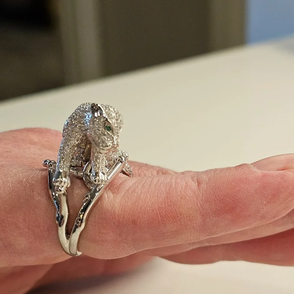 Zoco. | Jewelry | 925 Sterling Silver Panther Animal Finger Rings ...